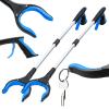 2-Pack Grabber Reacher Tool,32 Inch Extra Long Steel Foldable Pick Up Stick with Strong Grip Magnetic,360Rotating Anti-Slip Jaw,Trash Claw Grabber Tool view 1