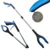 2-Pack Grabber Reacher Tool,32 Inch Extra Long Steel Foldable Pick Up Stick with Strong Grip Magnetic,360Rotating Anti-Slip Jaw,Trash Claw Grabber Tool view 4