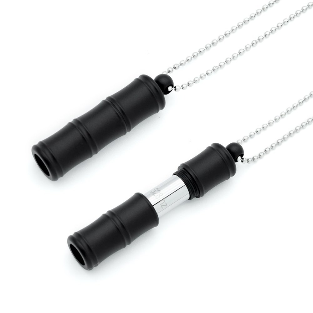 MIKUHOT 528 Hz Meditation Necklace Breathing Frequency Sound Healing Device by Adjusting The Breathing for Anxiety & Stress Relief Mindfulness (Black)