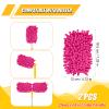 2pcs Duster Refills, Microfiber Dusters Heavy Duty Refills 360 Ceiling Fan Duster Replacements Reusable Hand Dusters for Cleaning (Rose Red) view 2