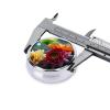 RLDOBOFE Round Pill Box Cute Small Pill Case 3 Compartment Pillbox for Purse Pocket Water Droplets on Flowers Portable Pill Container Holder to Hold Vitamins Medication Fish Oil and Supplements view 4