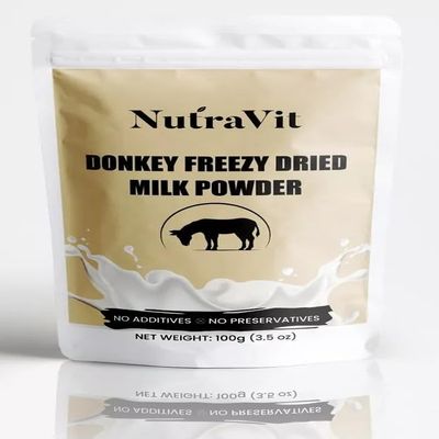 Magichood Nutravit 100% PURE NATURAL Dried Donkey Milk Powder | 100gm (3.5 Oz) Pack |