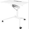 KJLYLPP Overbed Table Height Adjustable Overbed Bedside Table with Wheels Pneumatic Mobile Standing Desk Laptop Desk Rolling Computer Cart for Home Use Portable (A) view 1
