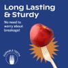 CORAL Light Brown 100% Compostable Forks - 120 Heavy Duty Forks (7.0 inch) - Break Resistant with Smooth Edges, Ocean Friendly Alternative to Plastic Silverware - Biodegradable & Disposable Forks view 4