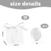 Adecortalk 50 Pcs Clear Favor Boxes, 2x2x2 Inch Plastic Gift Boxes with White Ribbon for Wedding, Baby Showers, Christmas view 2