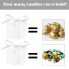 Adecortalk 50 Pcs Clear Favor Boxes, 2x2x2 Inch Plastic Gift Boxes with White Ribbon for Wedding, Baby Showers, Christmas view 4
