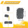 2pcs Duster Refills for Swiffer, Microfiber Dusters Heavy Duty Refills 360 Ceiling Fan Duster Replacements Reusable Hand Dusters for Cleaning (Gray) view 2