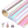woric Cellophane Wrap for Gift Baskets 31.5 In X 66 Ft Iridescent Easter Cellophane Wrap Roll Gift Basket Wrapping Plastic for Easter Gifts Treats Wedding Party favor Birthday Crafts