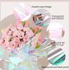 woric Cellophane Wrap for Gift Baskets 31.5 In X 66 Ft Iridescent Easter Cellophane Wrap Roll Gift Basket Wrapping Plastic for Easter Gifts Treats Wedding Party favor Birthday Crafts view 3
