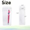 100 Count Resealable Beadable Pen Packaging Clear Pen Bags Great for Bead Pen Office Home Party Favor Food Storage Cookies Sample Jewelry Snack (2.4x7.28inch) view 2