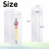 100Pcs Resealable Beadable Pen Packaging Clear Pen Bags Great for Bead Pen Office Home Party Favor Food Storage Cookies Sample Jewelry Snack (2.75x7.8inch) view 2