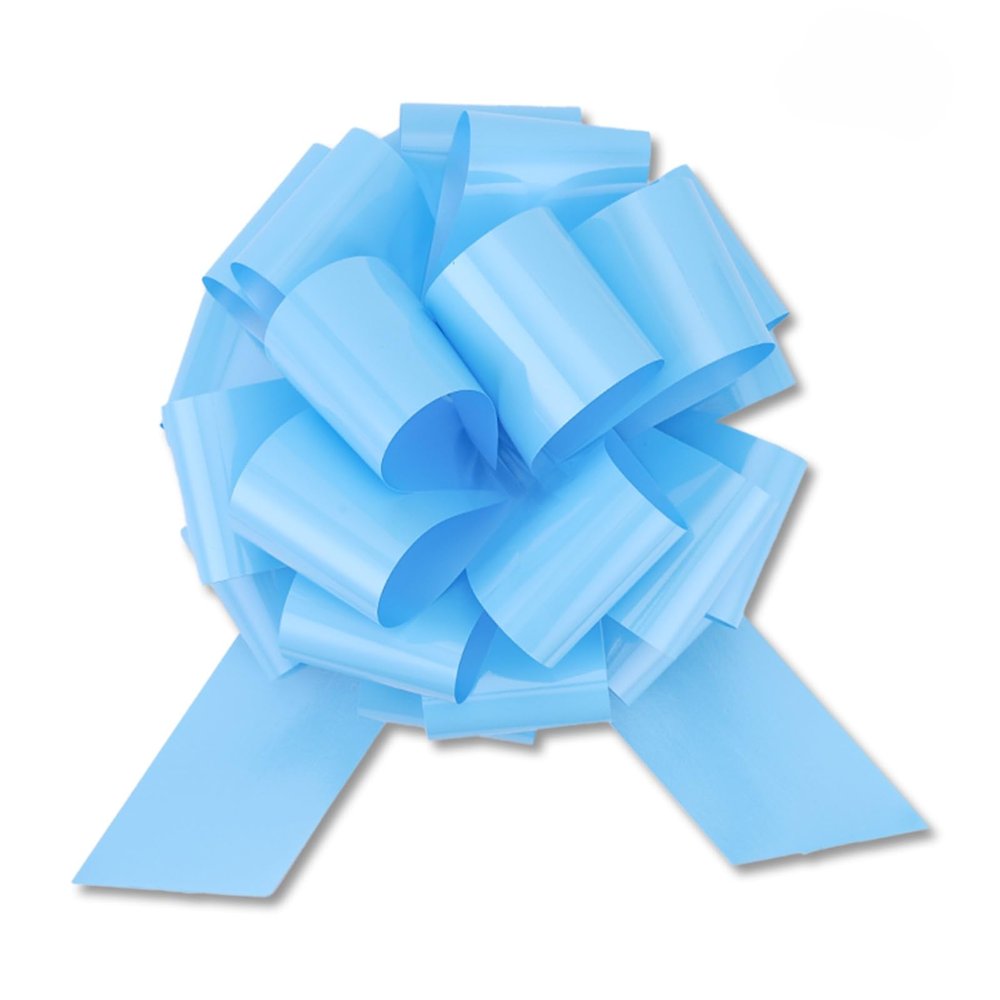 HCHENBOW Large 12" Pull Bow, 2 Pcs Gift Bow for Present, Wrapping, Bikes, Appliances, Christmas, Parties, Decorations on Tables (Light Blue)