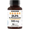 MONOHERB DL-Phenylalanine 500 mg - DLPA Supplement - 90 Veg Capsules - 90 Servings view 1
