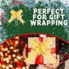 20 Pieces Big Pull Bow, 6 inches Rose Pattern Gift Wrapping Pull Bow Ribbon Pull Bows for Christmas Wedding Baskets Valentine's Day Bows Multicolor Ribbon Bow for Gift Wrapping (Yellow) view 2