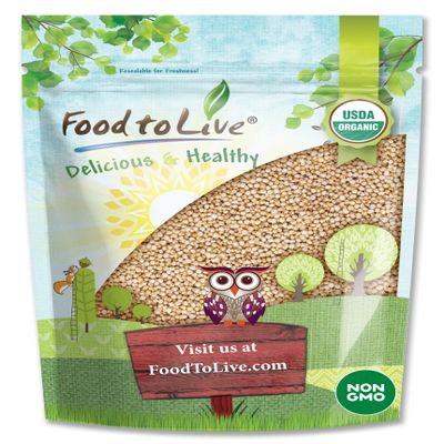 Food to Live Organic Puffed Quinoa, 6 Ounces Crispy White Quinoa Pop. Non-GMO, Vegan, Kosher, Bulk. Perfect for Breakfast Cereal, Baking, Salads, and Snacks
