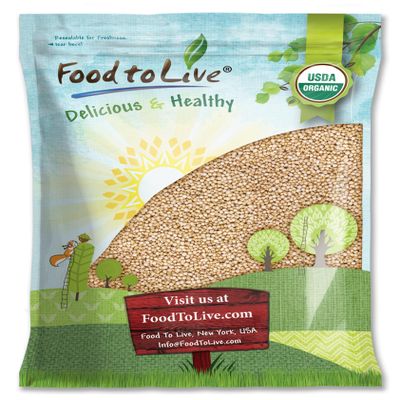 Food to Live Organic Puffed Quinoa, 1.5 Pounds  Crispy White Quinoa Pop. Non-GMO, Vegan, Kosher, Bulk. Perfect for Breakfast Cereal, Baking, Salads, and Snacks