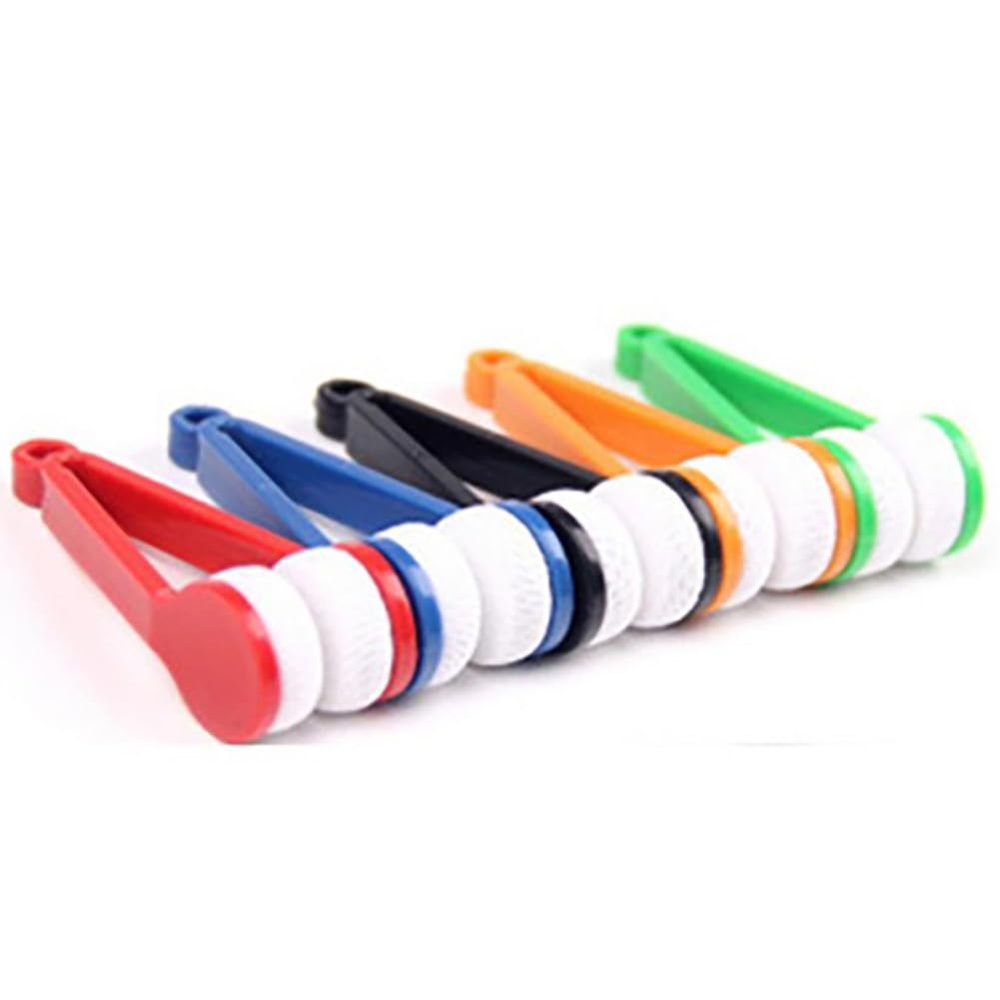 5 Pcs Eyeglass Cleaning Brush Microfiber Spectacles Cleaner Sunglasses Cleaner Brush Glasses Cleaning Clip Soft Brush Cleaning Tool