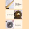 Stainless Steel Sponges Scrubbers Cleaning Ball Utensil Scrubber, Scrubbing Scouring Pad, Long Handle Grill Brush, Steel Wool Scrubber for Kitchens, Bathroom(Gold) view 3