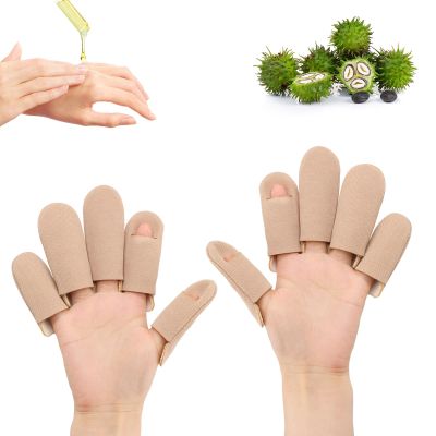 10pcs Castor Oil Pack Wrap for Fingers, Comfortable Wrapping Castor Oil Castor Oil Hand Pack Wrap Organic Cotton Reusable Castor Oil Pads for Finger Relaxing