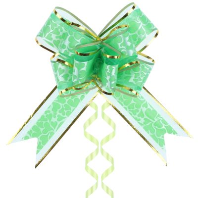 20 Pieces Large Pull Bows, Heart-Shaped Gift Bow,6 inches,Christmas, Party Birthday Gift Wedding Ribbon Bows for Wrapping Boxes or Flower Decorations, Valentine's Day Gift Decorations (Green)