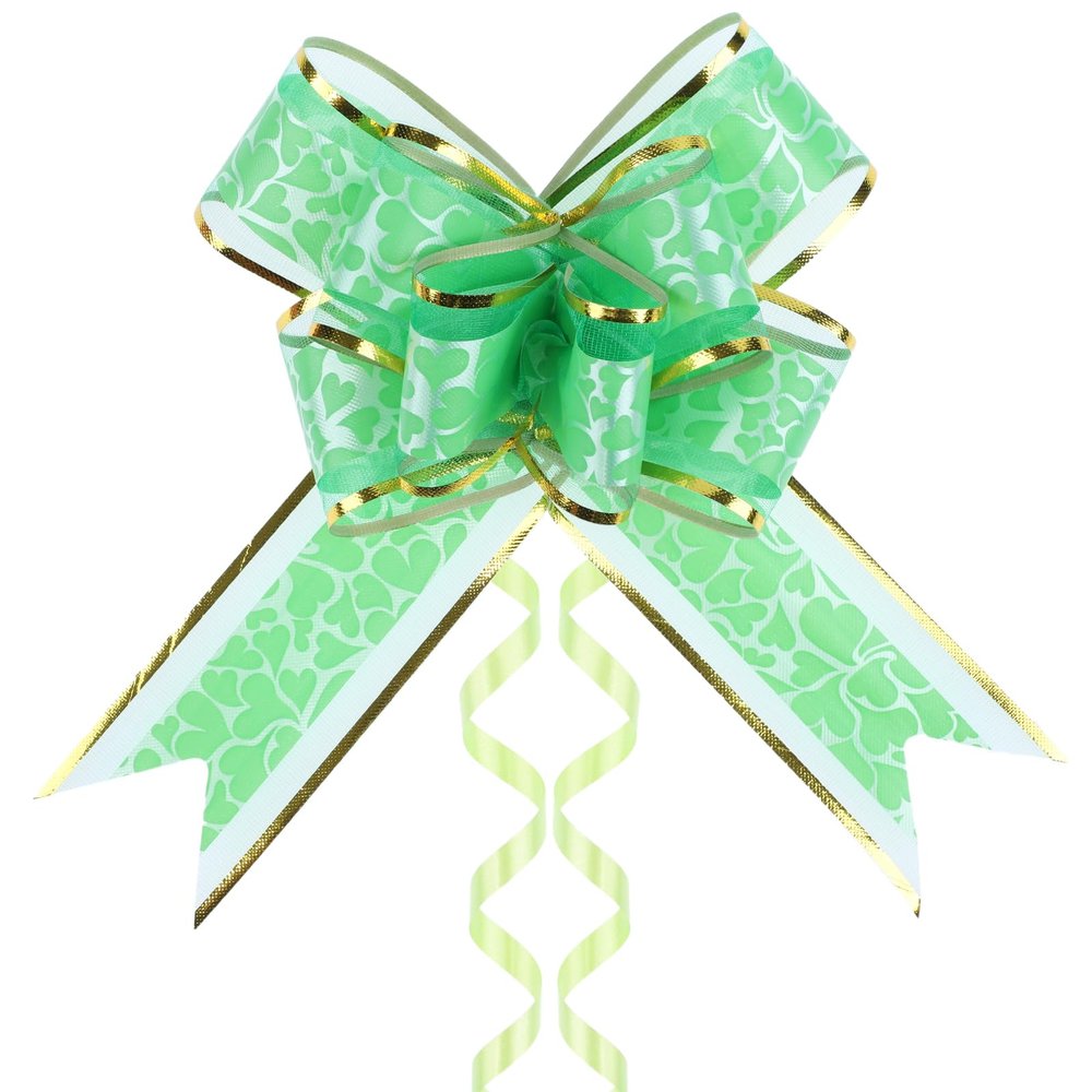 20 Pieces Large Pull Bows, Heart-Shaped Gift Bow,6 inches,Christmas, Party Birthday Gift Wedding Ribbon Bows for Wrapping Boxes or Flower Decorations, Valentine's Day Gift Decorations (Green)