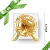 12 Pieces Big Pull Bow Gift Wrapping,6 inches, Pull Bow Ribbon Pull Bows for Christmas Wedding Baskets Valentine's Day Bows Ribbon Large Bow for Gift Wrapping (Yellow&Gold) view 2
