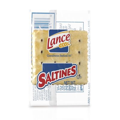 Lance Saltines Crackers (100 Packs) individually wrap, 2 Cracker Pouches - Ideal for Snacks, Toppings, Dips, Soups, Salads & More - Perfect for travel, Picnics, Parties, Camping, Road Trips, Office Snacks