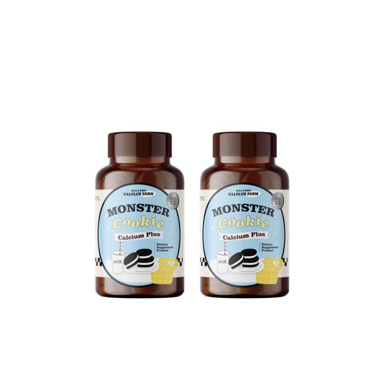 (Pack of 2) WHERY Well Monster Cookie Calclum Plus 20 Tablets nakarad Store