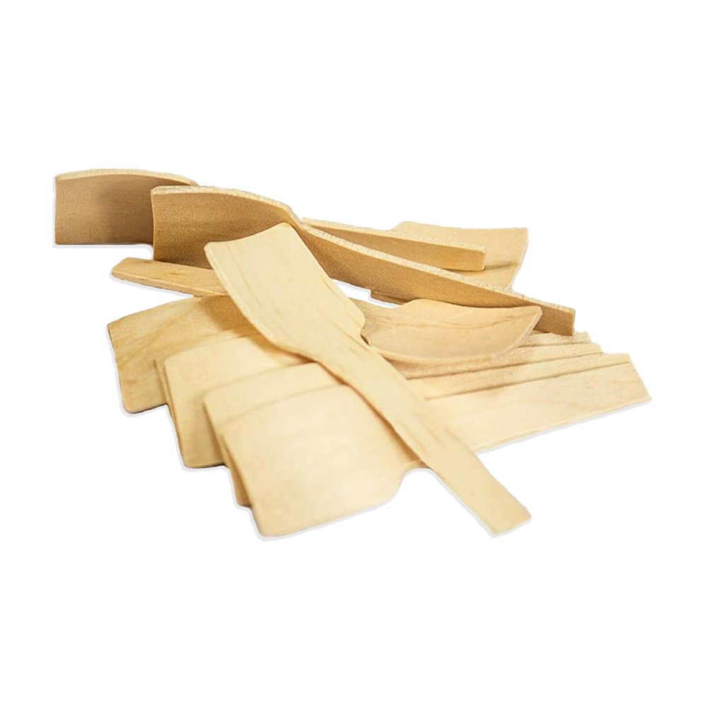 2.75" Disposable Wooden Taster and Sampling Spoons - Pack of 300ct