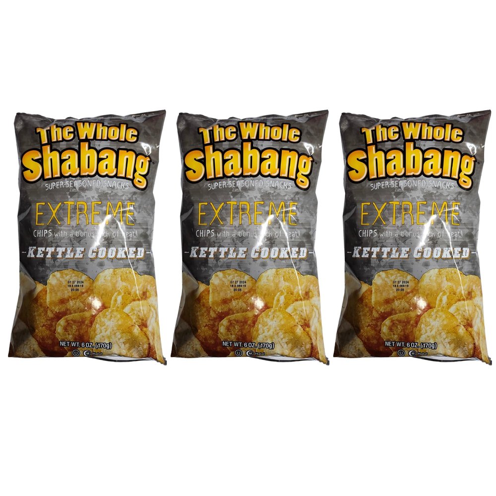NineLife Basics The Whole Shabang Kettle Extreme Chips (3 Pack), 6 Ounce (Pack of 1)