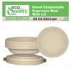 24 oz Round Disposable Compostable Paper Bowls with Fiber Dome Lids - Heavy-Duty, Eco-Friendly Natural Bagasse Unbleached, Heat Resistant, 100% Biodegradable Salad Bowls Alternative to Plastic (100) view 4