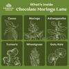 Organic India Chocolate Moringa Latte Powder - Superfood Mix, Moringa Leaf Tea, With Ashwagandha and Turmeric, Dietary Supplement, Stress Support, Rich Cocoa, Caffeine Free - 3.52 Oz view 4