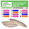 24 oz Round Disposable Compostable Paper Bowls with Fiber Dome Lids - Heavy-Duty, Eco-Friendly Natural Bagasse Unbleached, Heat Resistant, 100% Biodegradable Salad Bowls Alternative to Plastic (400) view 2