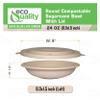 24 oz Round Disposable Compostable Paper Bowls with Fiber Dome Lids - Heavy-Duty, Eco-Friendly Natural Bagasse Unbleached, Heat Resistant, 100% Biodegradable Salad Bowls Alternative to Plastic (400) view 3