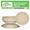 24 oz Round Disposable Compostable Paper Bowls with Fiber Dome Lids - Heavy-Duty, Eco-Friendly Natural Bagasse Unbleached, Heat Resistant, 100% Biodegradable Salad Bowls Alternative to Plastic (400) view 4