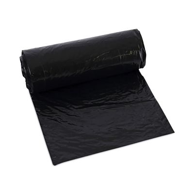 Boardwalk Low-Density Waste Can Liners, 16 gal, 1 mil, 24 x 32, Black, 10 Bags/Roll, 15 Rolls/Carton