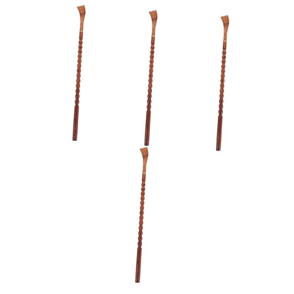 Beaupretty 4pcs Extendable Back Scratcher Wooden Back Scratcher for Arthritis Pain Relief Stress Relief