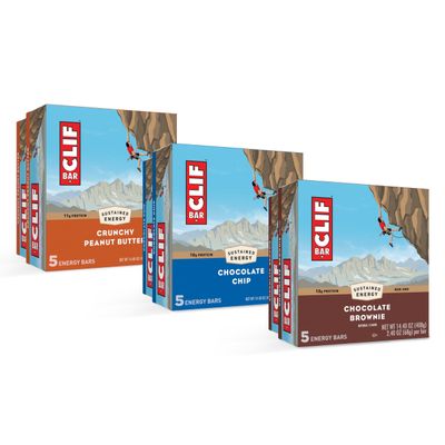 CLIF BAR - Energy Protein Bars - Variety Pack - 3 Flavors - Made with Organic Oats - Energy Bars - Non-GMO - (30 Pack)