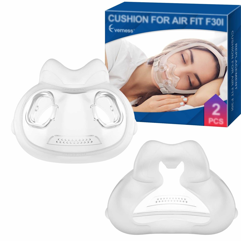 2 Packs Replacement Cushion for Airfit F30i Small, Size Under 1.3 Inches, Full Face Cushion, Snugly Fit & Secure Seal Replacement Supplies by Everness (S)