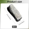 ANATTASOUL Sunglass Holder for Car Sun Visor, 4 pcs Glasses Holder Clip Hanger Eyeglasses Mount for Car with Bling Rhinestones Crystal Ticket Card Clip (Black) view 2