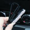 ANATTASOUL Sunglass Holder for Car Sun Visor, 4 pcs Glasses Holder Clip Hanger Eyeglasses Mount for Car with Bling Rhinestones Crystal Ticket Card Clip (Black) view 4