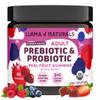 Llama Naturals Probiotics for Women and Men with Prebiotic Fiber, Vegan, Organic, Probiotic Gummies for Gut Health Support, Adults Real Fruit Gummy Vitamins, No Added Sugar Cane, Mixed Berry, 60 Ct view 1
