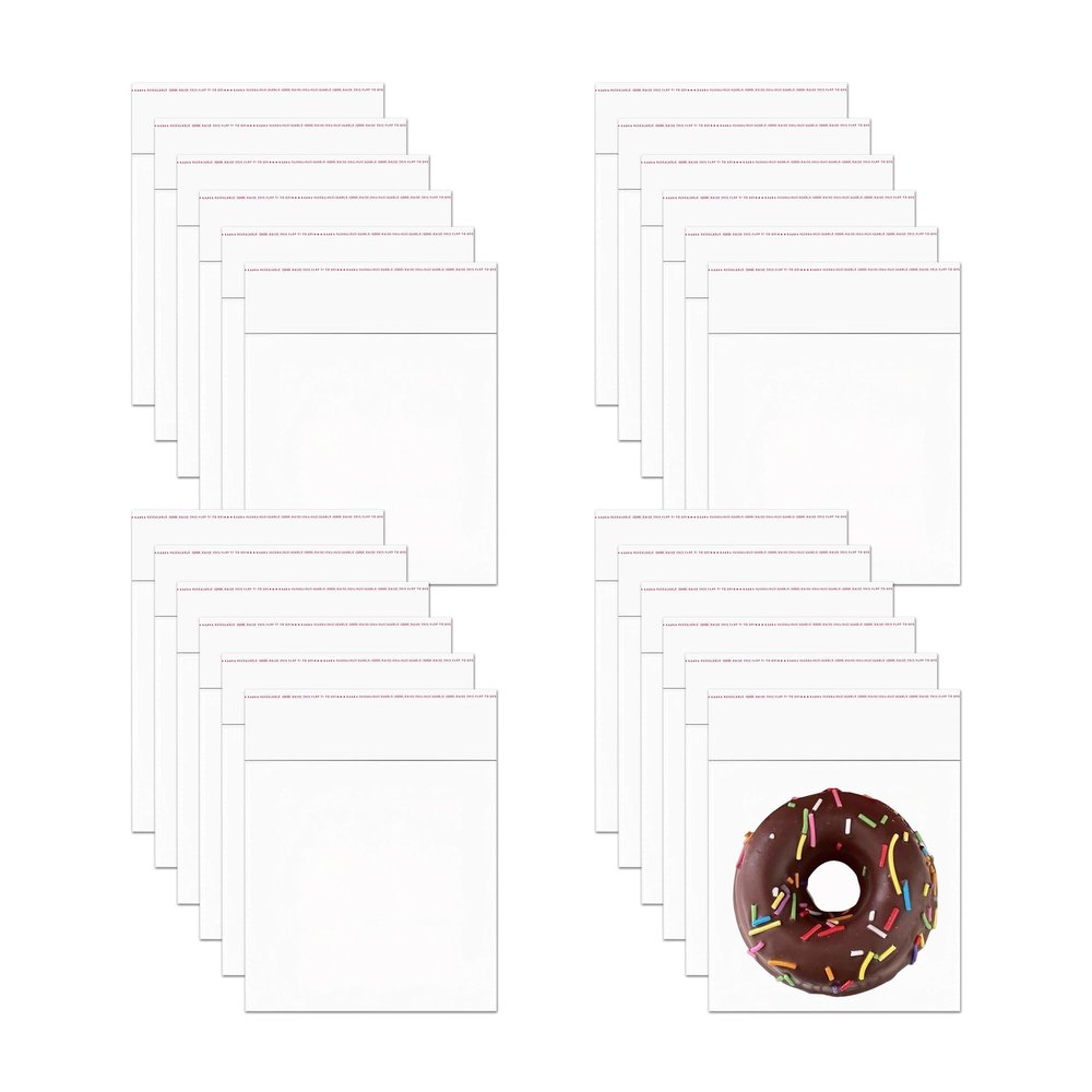 Keyacht Resealable Cellophane Bags 5x5"" 200pcs Clear Self Adhesive Cello Bags Square OPP Sealing Wraping for Snacks Popcorn Doughnuts Candies Bakery Cookies Jewelry Crafts Cards