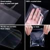Keyacht Resealable Cellophane Bags 5x5"" 200pcs Clear Self Adhesive Cello Bags Square OPP Sealing Wraping for Snacks Popcorn Doughnuts Candies Bakery Cookies Jewelry Crafts Cards view 3