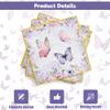 20 Pack Purple Butterfly Napkins,Disposable Flower Paper Napkins for Weddings Birthdays Baby Showers Parties and Table Decorations,Spring Summer Garden Theme Decorative Cocktail and Luncheon Napkins view 3