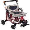 iumLeap Rollator Walker Shopping Trolley for The Elderly/Wrought Iron Folding Stroller/Walker with Brake Folding Pedals/Portable Four-Wheeled Grocery Shopping view 1