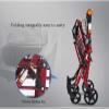 iumLeap Rollator Walker Shopping Trolley for The Elderly/Wrought Iron Folding Stroller/Walker with Brake Folding Pedals/Portable Four-Wheeled Grocery Shopping view 4