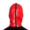 EXLATEX Latex Hood Women Full Cover Rubber Mask Face Open Zipper Latex Mask (Red, Large-0.8mm) view 4
