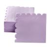 100 Pack Cocktail Napkin 2-Ply Scalloped Edged Dessert Napkins Folded 5 x 5 Inches Disposable Napkins for Dinner Wedding Birthday Party Bridal Anniversary Reception Event (Purple) view 4