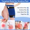 AOBOCO Hip Heating Pad for Hip/Sciatica Pain Relief - Heated Hip Brace Support 86-158 Adjustable - Thigh/Buttock Electric Heat Pad Fits Both Legs and Men Women Mom view 2